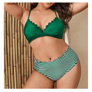 Bikini sexet print flounce to stykker badedragter