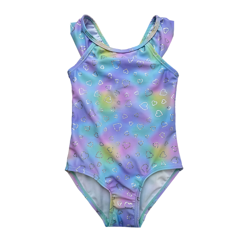 Gradient Love Print ét stykke børn badedragter
