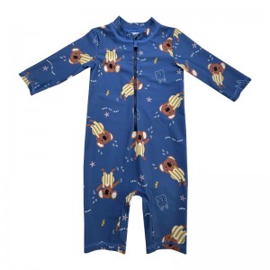 Tegneserieprint lynlås i ét stykke børn badedragter