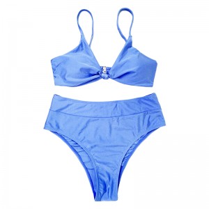 Fast farve sexet rygfri rembadedragt