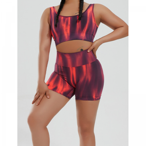 Hurtigt tør gradient sømløst yogasæt