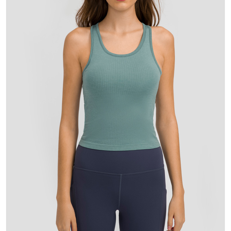 O Neck I-Shape Polstred Yoga Vest