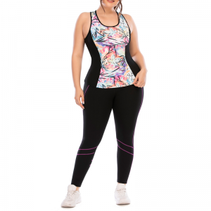 Blomsterplastlomme Yoga Set