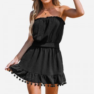 Strand bagløs kvast cover-up kjole