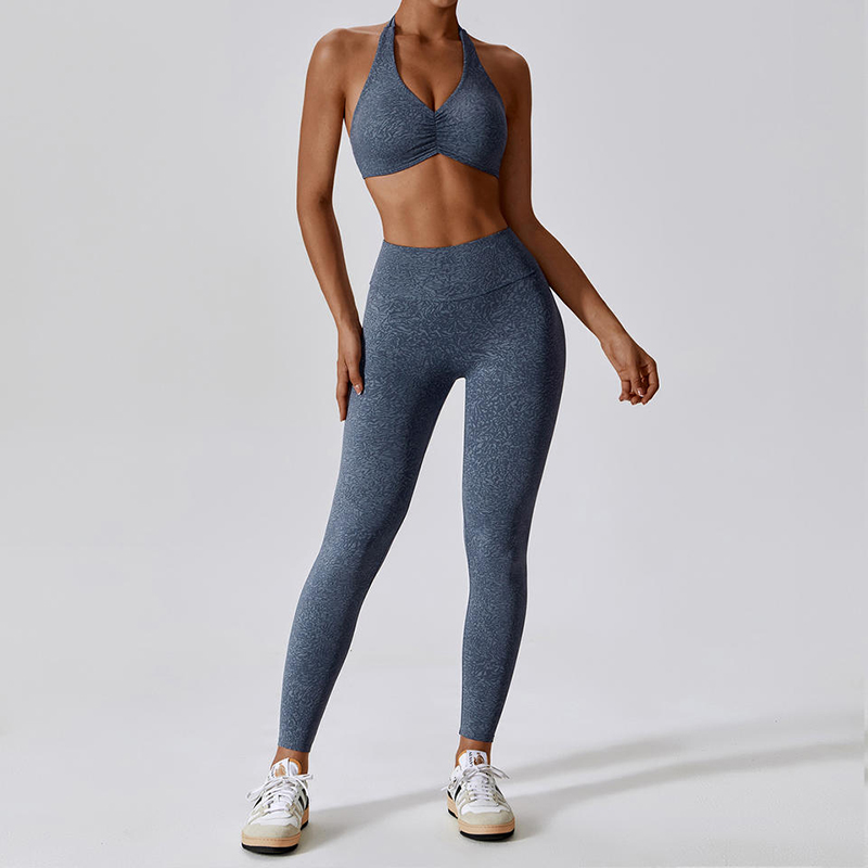 SC1054 Yoga Set Fitness Woman 2024 Sport Brh og Leggings Print Fitness Yoga Wear Gym Women Set