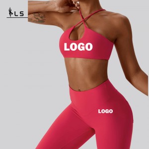SC1061 Sport Brh og Leggings Set Yoga Conjunto Yoga Suit Set til Women Outdoor Gym Fitness Wear