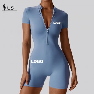 SC1074 Custom Women \\\\ \'s Yoga Rompers One Piece Høj kvalitet Jumpsuit Active Wear Breatable Soft Yoga Bodysuit