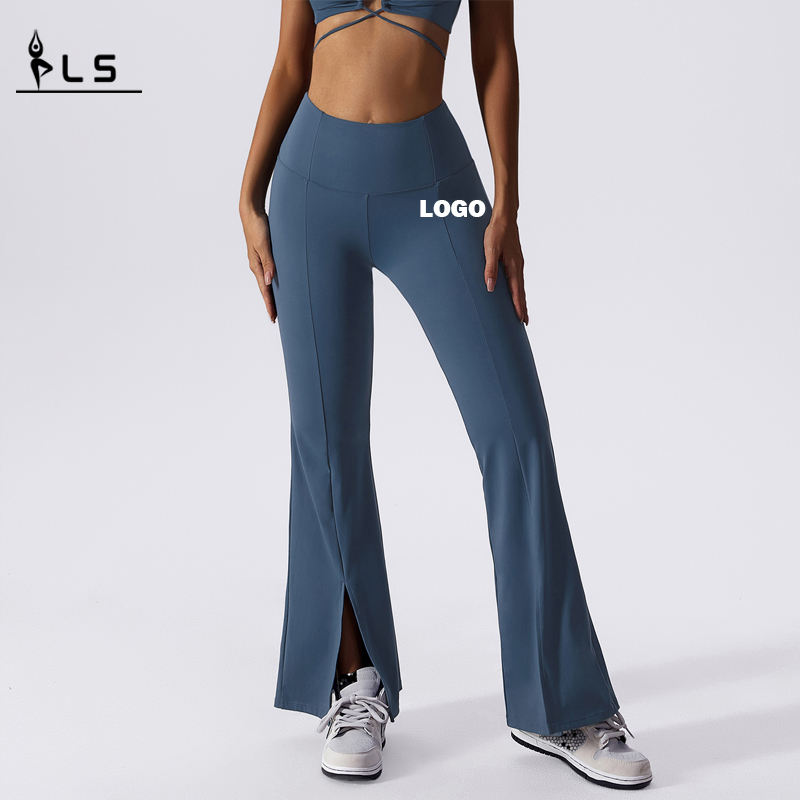 SC1098 Brugerdefineret logo Åndbar yogabukser Høj talje Tights Leggings til kvinder mavekontrolflare -leggings