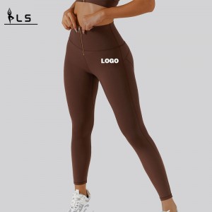 SC1097 75% Nylon 25% Spandex Leggings Sport for Women Gym Yoga Pants Fitness Running Leggings