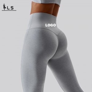 SC1095 Custom Sport High Waist Butt Lifting Running Leggings Women Fitness Yoga Bukser Høj talje Tights Leggings til kvinder