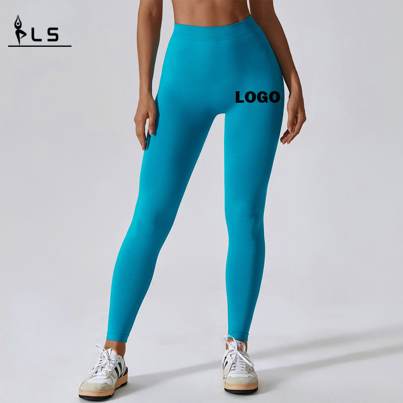 SC10115 Kontrol Kvinder sømløse yogabukser Fitness Leggings v Klip bukser af høj kvalitet Stræk høj talje yoga -ben til kvinder