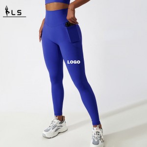 SC10116 Sømløs sexet yogabukser med lommer til kvinder åndbare leggings fitness yoga leggings bukser