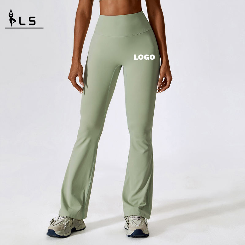 SC101110 Scrunch Butt Flare Leggings Yoga Bukser til kvinder Butt Lifting Leggings Sports blussede yogabukser