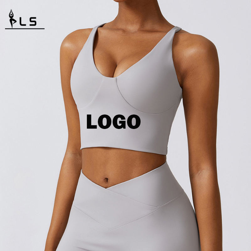 SC10136 Yoga Brh Høj kvalitet Kvinder træning Sports fitness Brugerdefineret logo Sports Top Gym Bra Yoga