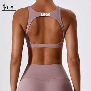 SC10169 Cross Back Yoga Sports Bra High Impact Polstred Yoga Brh Høj kvalitet Kvinder træningssport BH