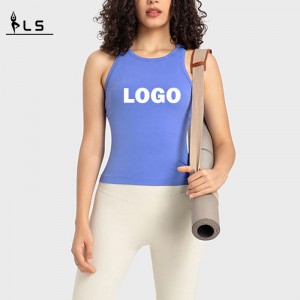 SC10242 Komprimering beskåret yogatank toppe med puder træning gymnastiksal yogatank beskåret cami toppe polstret