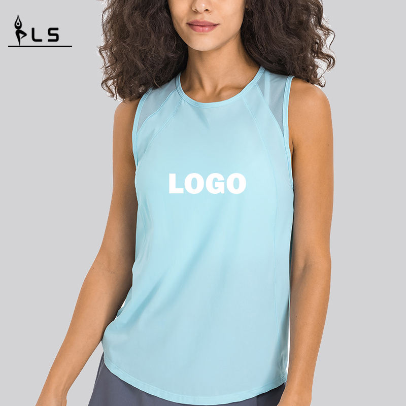 SC10244 Spring Fashion Loose Blouse Yoga Vest Tank Tops Hollow Workout Tops Yoga Women\'s Tank Top