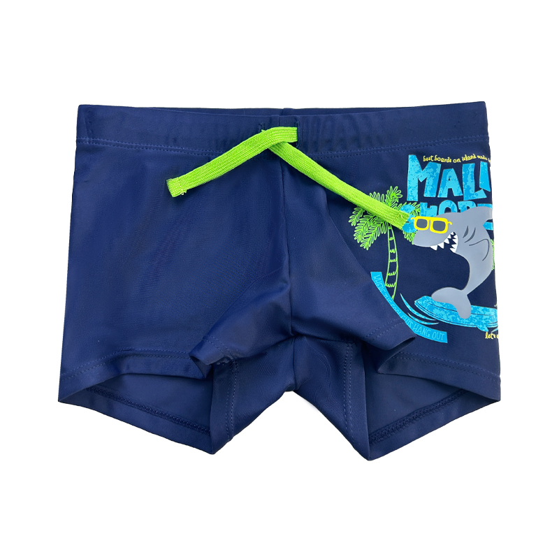 Drawstring Cartoon Design Solid Color Boy \\\\ \'s svømmebukser