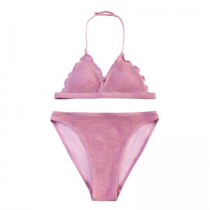 Børns hals flangede trekantkop todelt badedragt