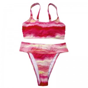 Rose-pink gradient med bred skulderrem komfort plov