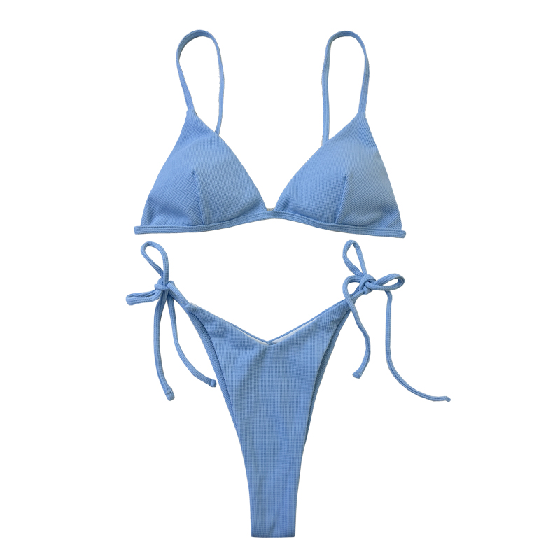 Unge kvindernyt design sexet pige bikini blå brugerdefineret badetøj kvinder bikini til kvinder